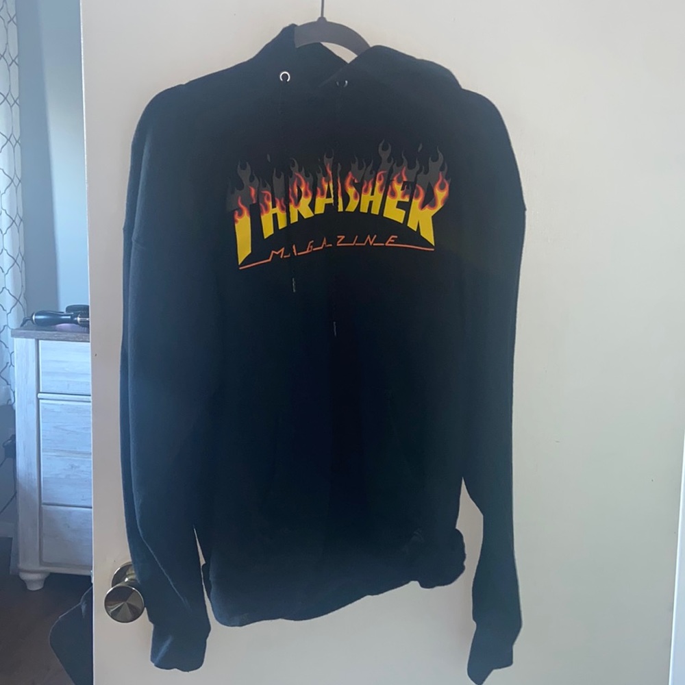 Thrasher BBQ Flame Black Hoodie